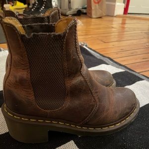 Dr. Martens Brown Cadence Greenland Heeled Slip-On Chelsea Ankle Boots Size 7